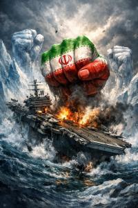 پوستر | غرق شدن ناو آمریکایی در خلیج فارس